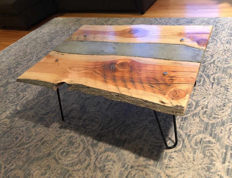 Live Edge Concrete River Table Etsy Canada