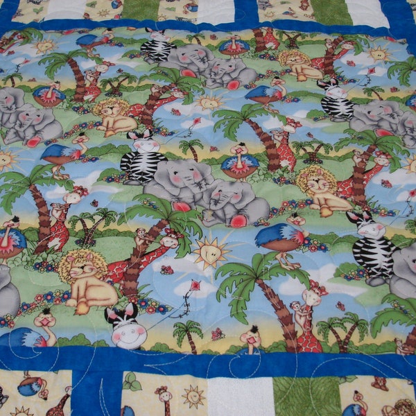 Bazooples Crib Size Baby Quilt