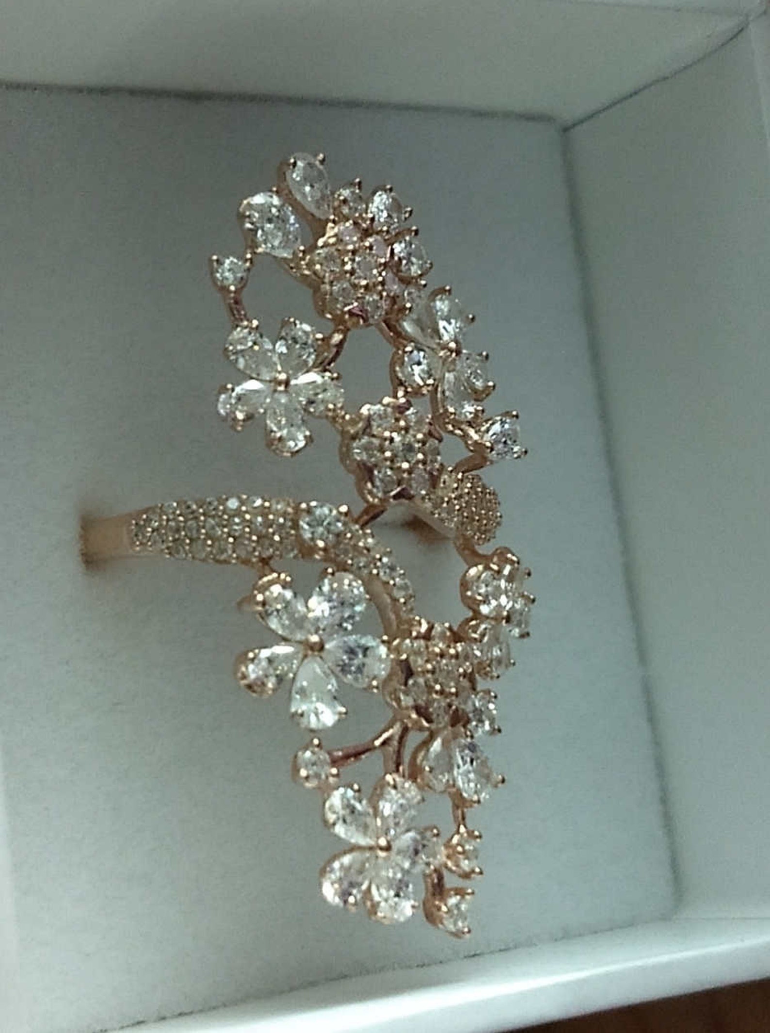 Long Covering Whole Finger Fully Studded 925 Sterling Silver Etsy