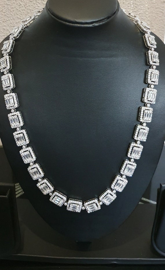 Iced out baguette best sale chain