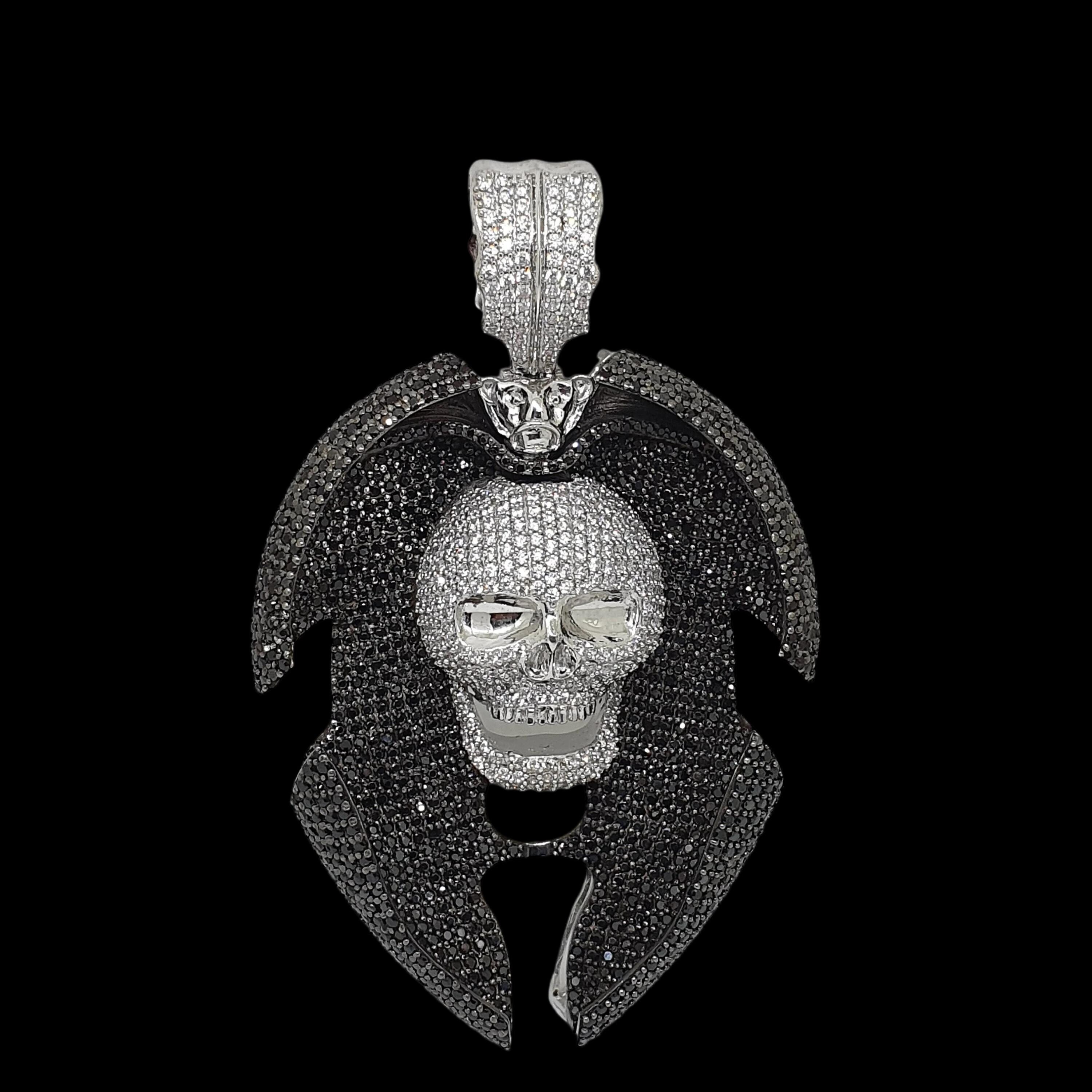 Iced out skull pendant best sale