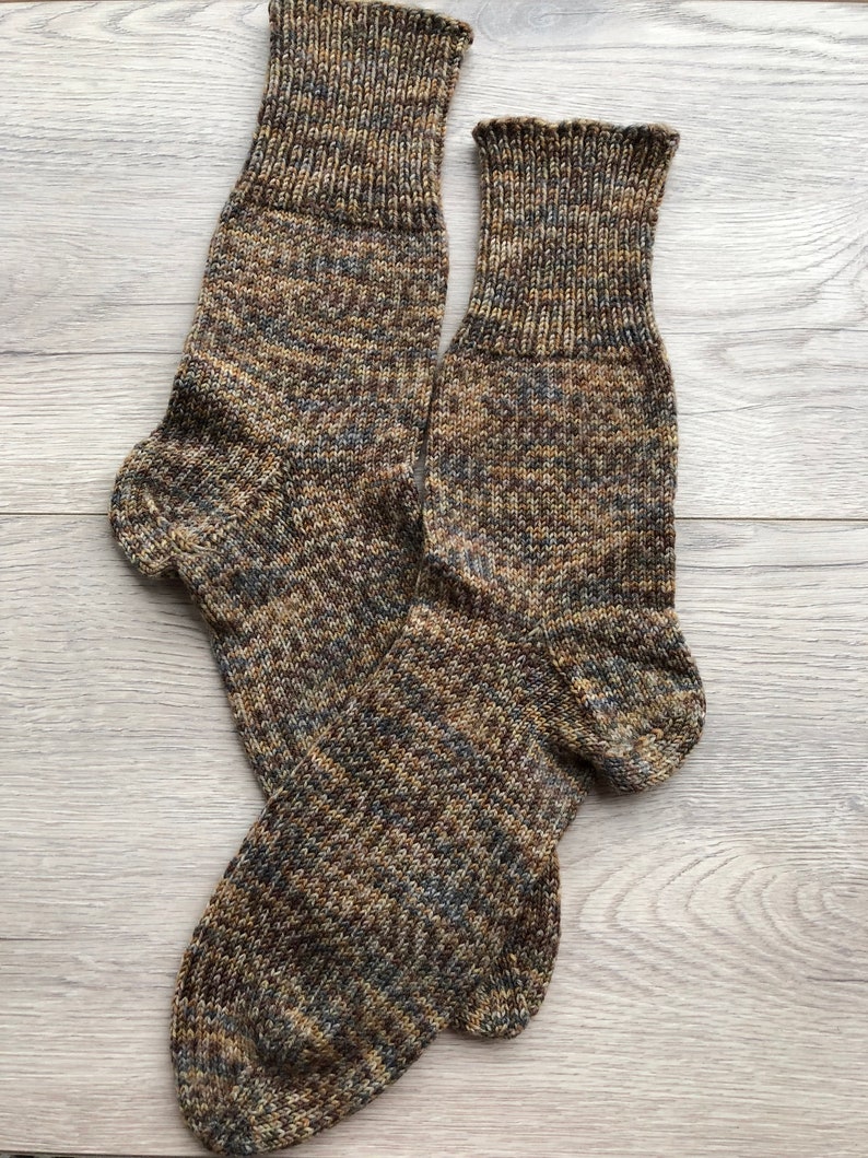 classically brown melted 4344 men/'s socks from Regia 4-than-than-colored sock wool Gr Hand-knitted socks