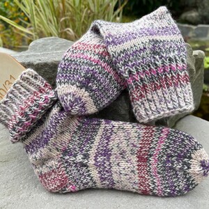 gr. Rozmiar 30/31, wyjątkowo grube, milutkie i ciepłe, ręcznie robione skarpetki zimowe z wełny skarpetkowej 2x4 (merino i wełna dziewicza)