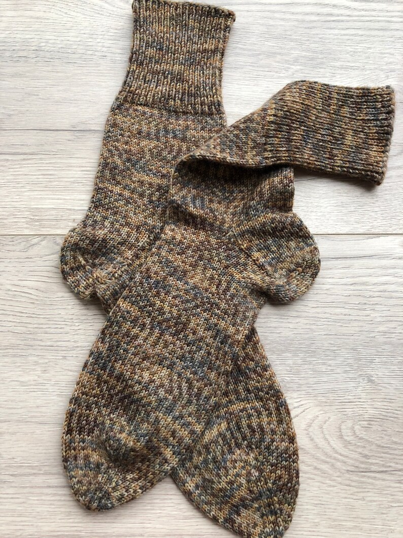classically brown melted 4344 men/'s socks from Regia 4-than-than-colored sock wool Gr Hand-knitted socks