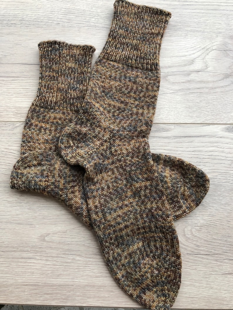 classically brown melted 4344 men/'s socks from Regia 4-than-than-colored sock wool Gr Hand-knitted socks