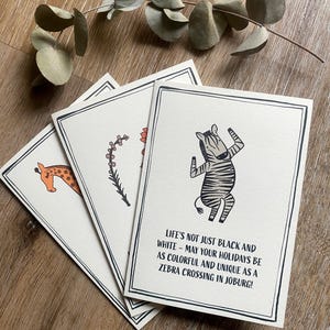 Zuid-Afrikaanse kerstkaarten I wenskaarten - Set van 10 kaarten (Engels of Afrikaans)