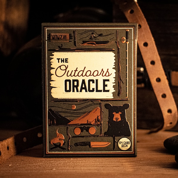 The Outdoors Oracle / 54 Card Oracle Deck - Cubierta de tamaño de viaje - Cubierta de consejos - Northwest Outdoors