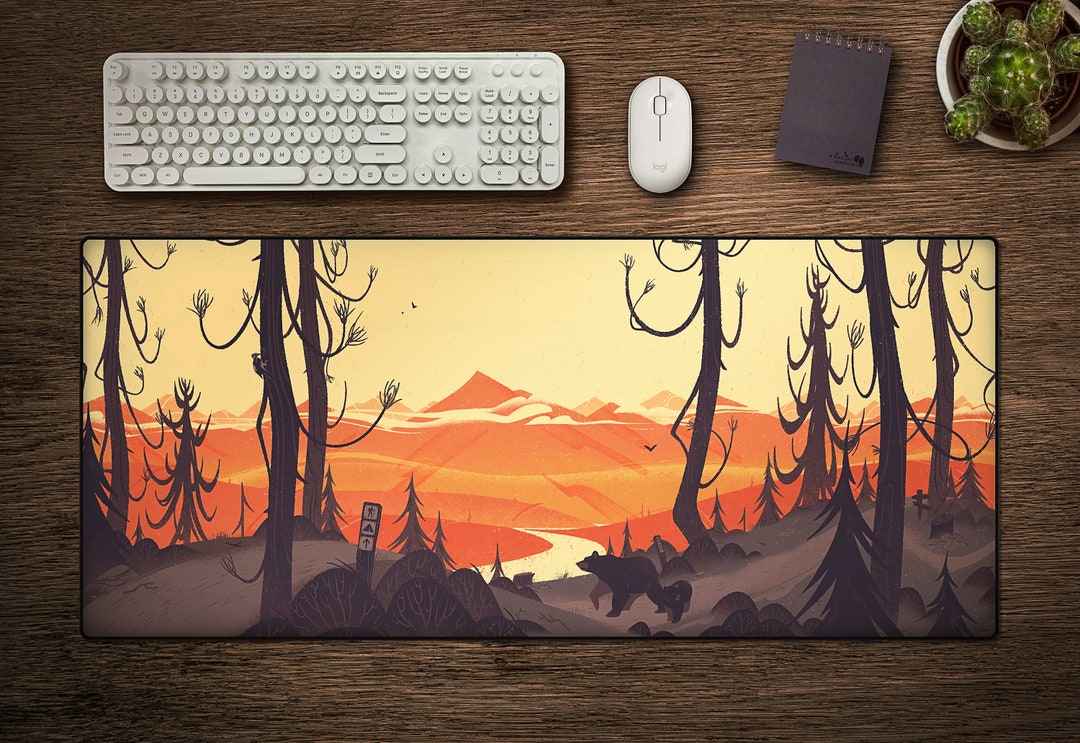 Trail Desk Mat Giant Mouse Pad Original Artwork Stitched Edge Gaming