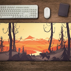 Trail - Desk Mat | Giant Mouse Pad - Original Artwork - Stitched Edge - Gaming Mouse Pad - Home Office Decor