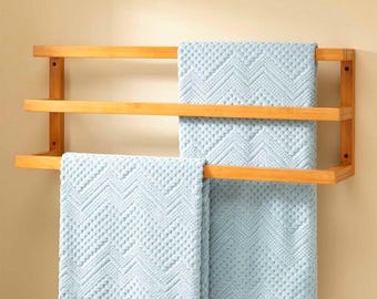 Eiken handdoekenrek, opberger handdoekenrek, handdoekhanger, keukenhanddoekhouder, wandhanddoekenrek, eiken handdoekhouder, handdoekdroger, houten handdoekenrek
