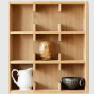 Coffee mug shelves, Tea cup shelf, Mug cubby, Wall mounted shelves, Mug wall shelf, Cup cubby, Wood stain, Varnish, Wooden display cubby
