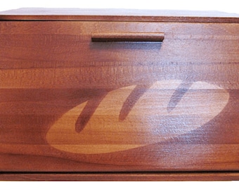 Wooden Bread box, Oak, Large bread box, 16 x 12 x 8 inc (40x30x20 cm), Bread box wood, Roll Top Bread Box, Bread box, Kitchen Storage