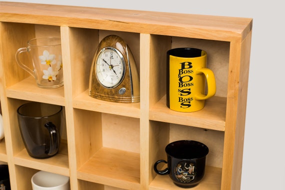 Coffee Mug Shelves, Tea Cup Shelf, Mug Cubby, Wall Mounted Shelves, Mug  Wall Shelf, Cup Cubby, Varnish, Wooden Display Cubby, Teetasse Regal 