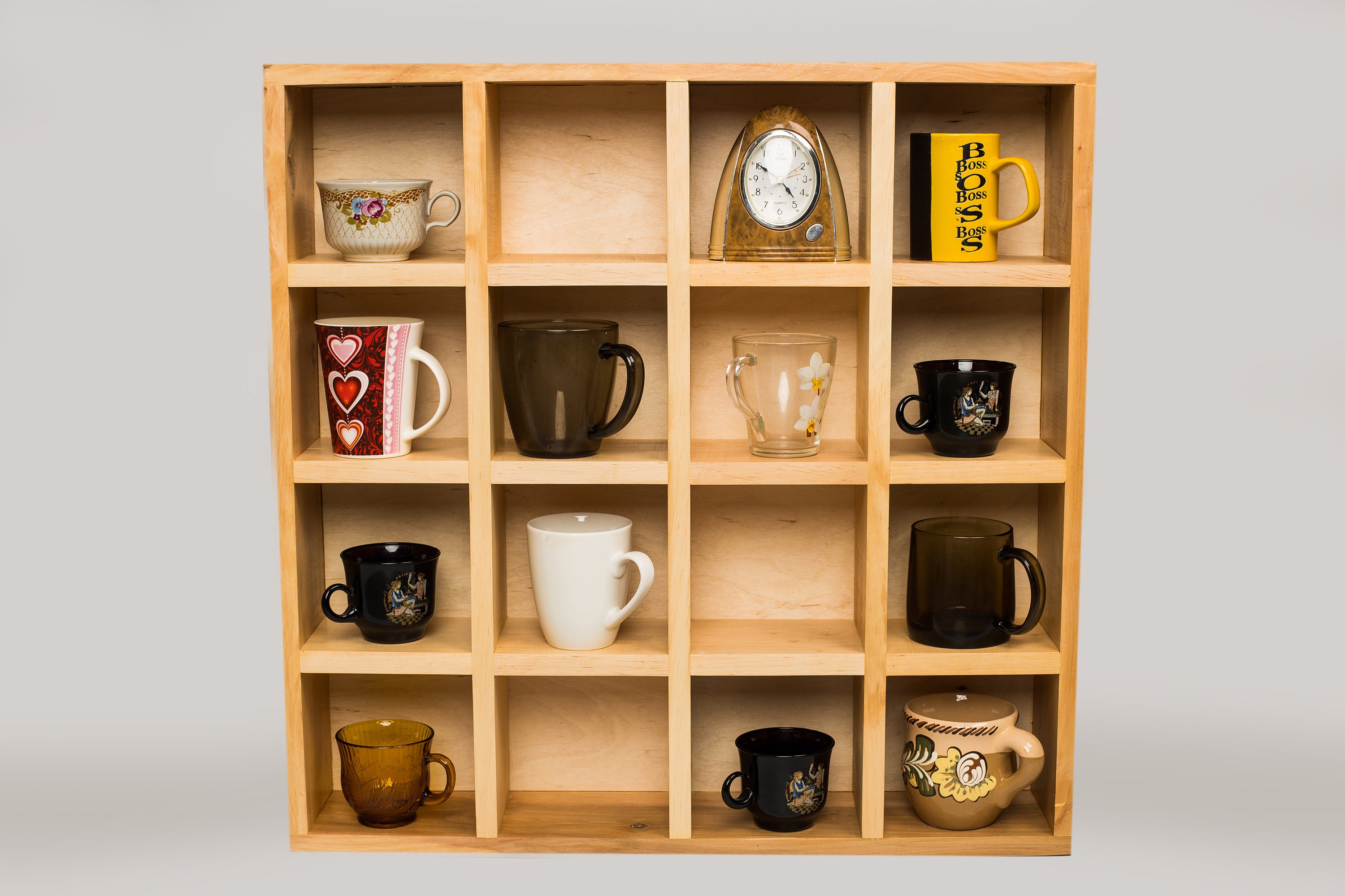 Stylish & Durable Coffee Mug Shelf for Glasses, Cups - NookWoodworking