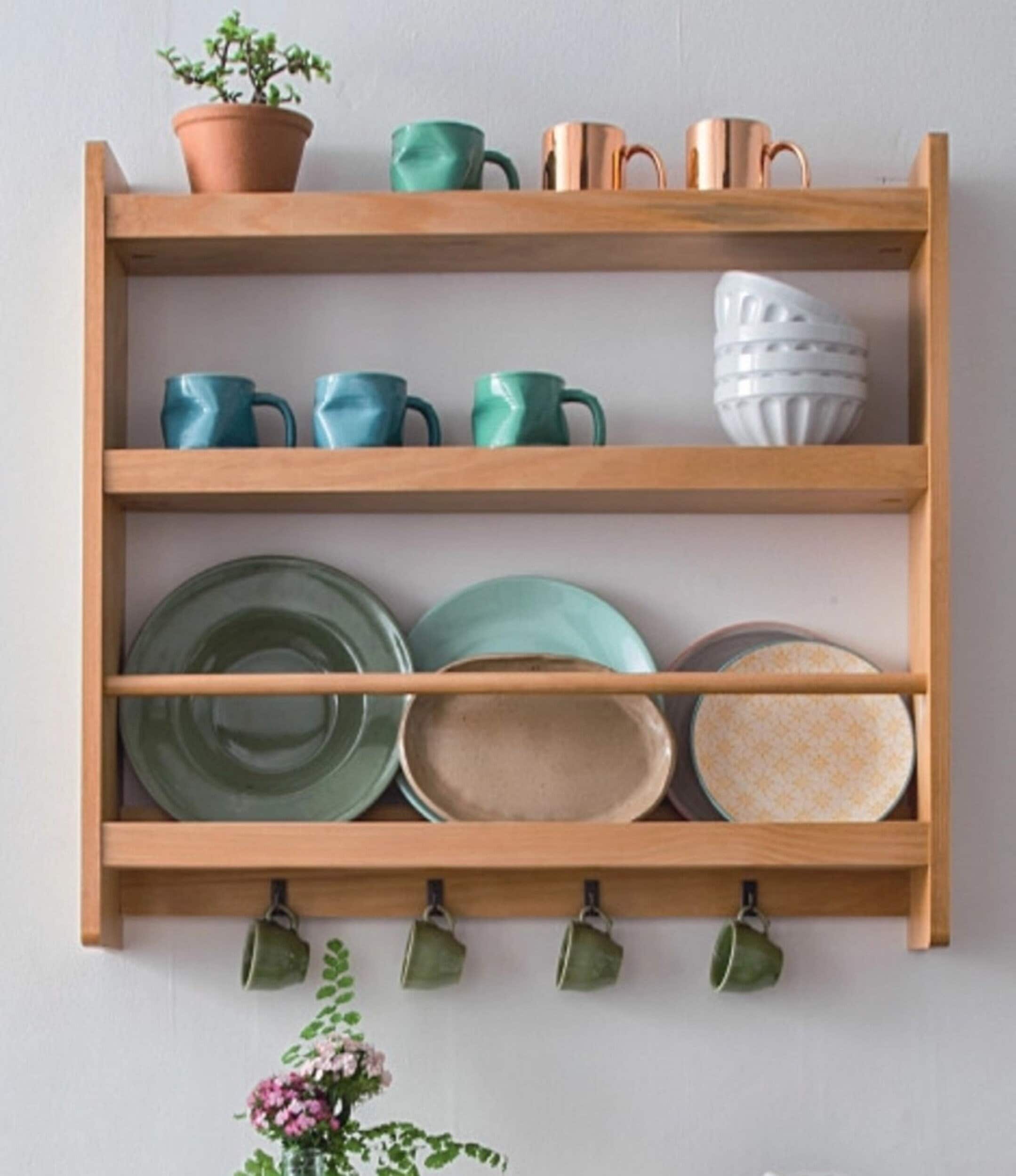 4 Plate Wall Rack Etsy