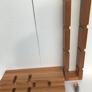 Handgemaakte eikenhouten wandplank, houten plantendisplay, art-decostijl afbeelding 9