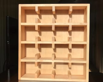 Estantes para tazas de café, Estante para tazas de té, Cubículo para tazas, Estantes montados en la pared, Estante de pared para tazas, Cubículo para tazas, Barniz, Cubículo de exhibición de madera.