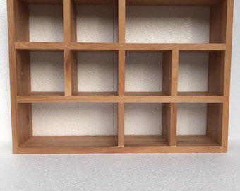 Coffee mug shelves, Tea cup shelf, Mug cubby, Wall mounted shelves, Mug wall shelf, Cup cubby, Varnish, Wooden display cubby