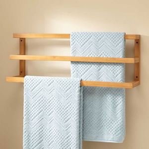 Oak Towel Rack, Towel organizer storage, Towel hanger, Kitchen towel holder, Wall Towel Rack, Oak Towel Holder, Towel dryer, Wood Towel Rack