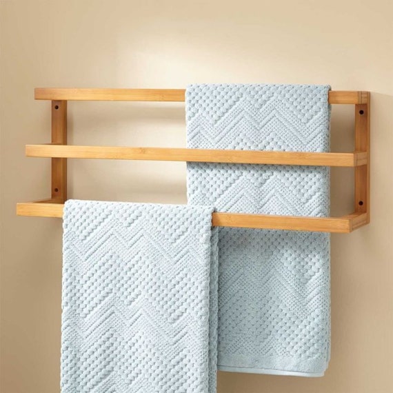 Oak Towel Rack Towel Organizer Storage Towel Hanger Kitchen Towel Holder Wall Towel Rack Oak Towel Holder Towel Dryer Wood Towel Rack Etsy