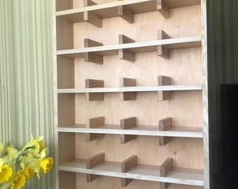 Coffee mug shelves, Tea cup shelf, Mug cubby, Wall mounted shelves, Mug wall shelf, Cup cubby, Varnish, Wooden display cubby