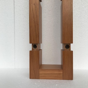 Handgemaakte eikenhouten wandplank, houten plantendisplay, art-decostijl afbeelding 8