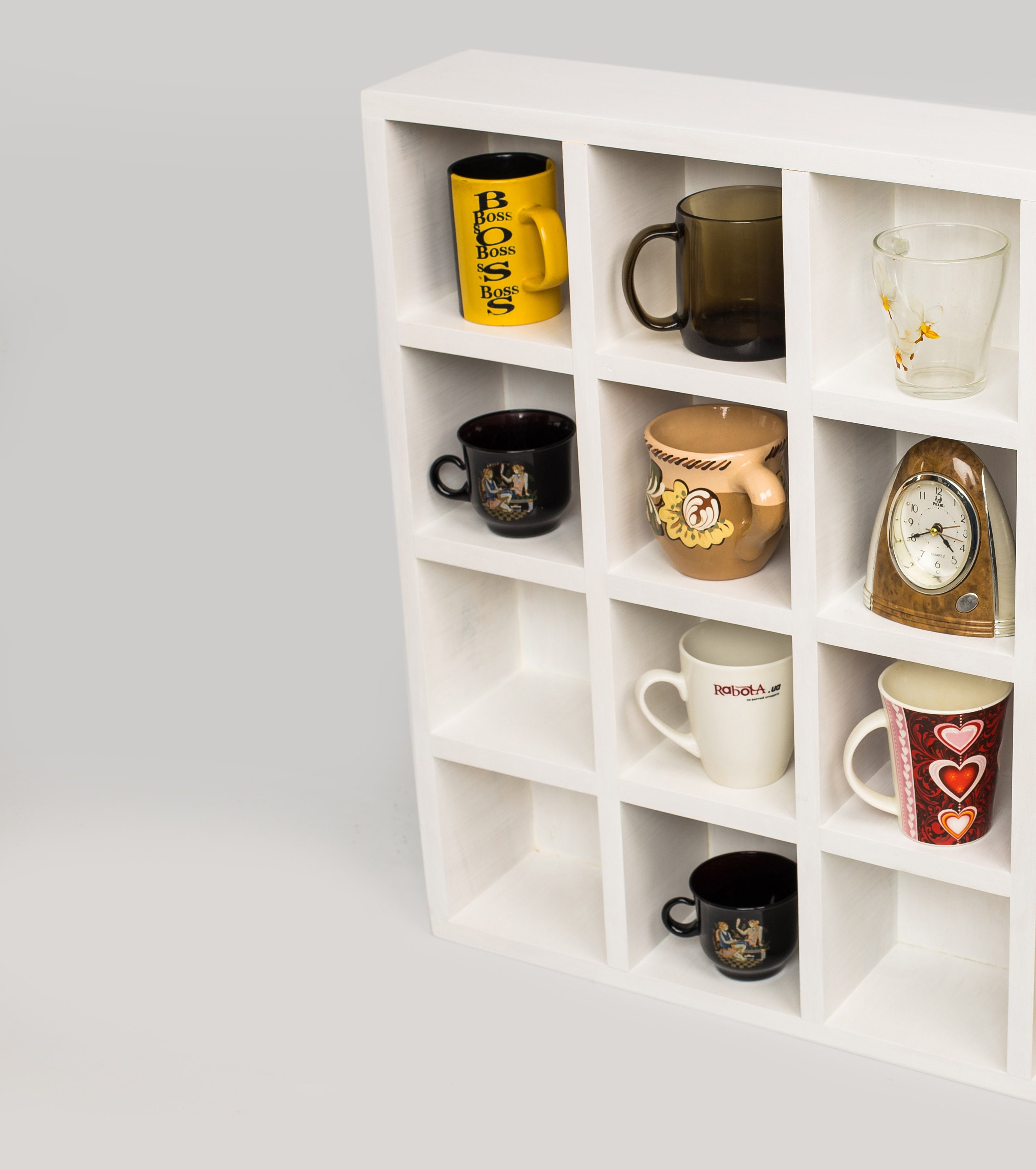 Coffee mug shelves, Tea cup shelf, Mug cubby,Wall mounted shelves