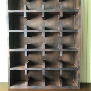 Coffee mug shelves, Tea cup shelf, Mug cubby, Wall mounted shelves, Mug wall shelf, Cup cubby, Varnish, Wooden display cubby