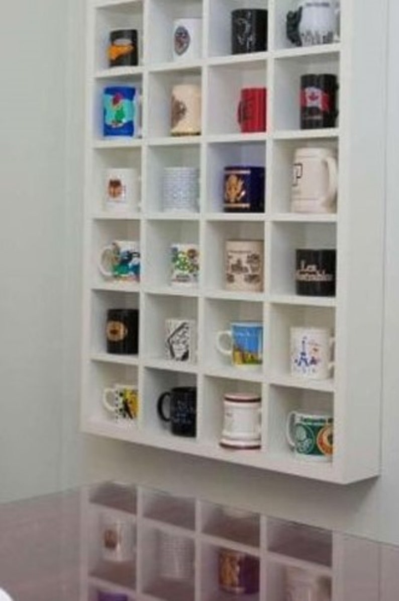 Coffee mug shelves Tea cup shelf Mug cubby Wall mounted Etsy