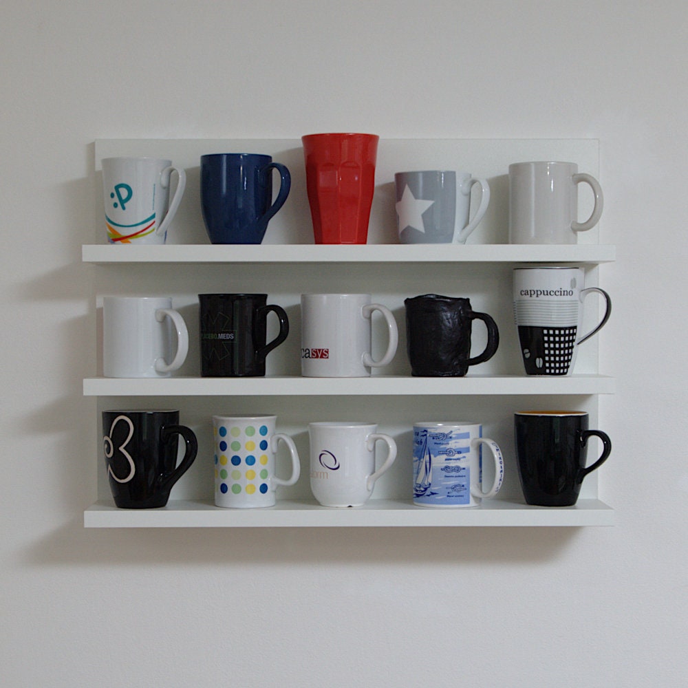 Wall Mounted Coffee/tea/mate Mugs Rack. Coffee Cup Holder. Tea