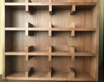 Estantes para tazas de café, Estante para tazas de té, Compartimento para tazas, Estantes de pared, Estante de pared para tazas, Compartimento para tazas, Tinte para madera, Barniz, Compartimento de exhibición de madera
