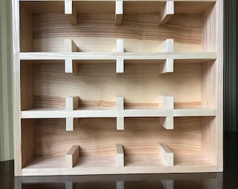 マグカップ収納棚　木製 木製マグカップ卓上棚、ティーカップホルダー、引き出し付き