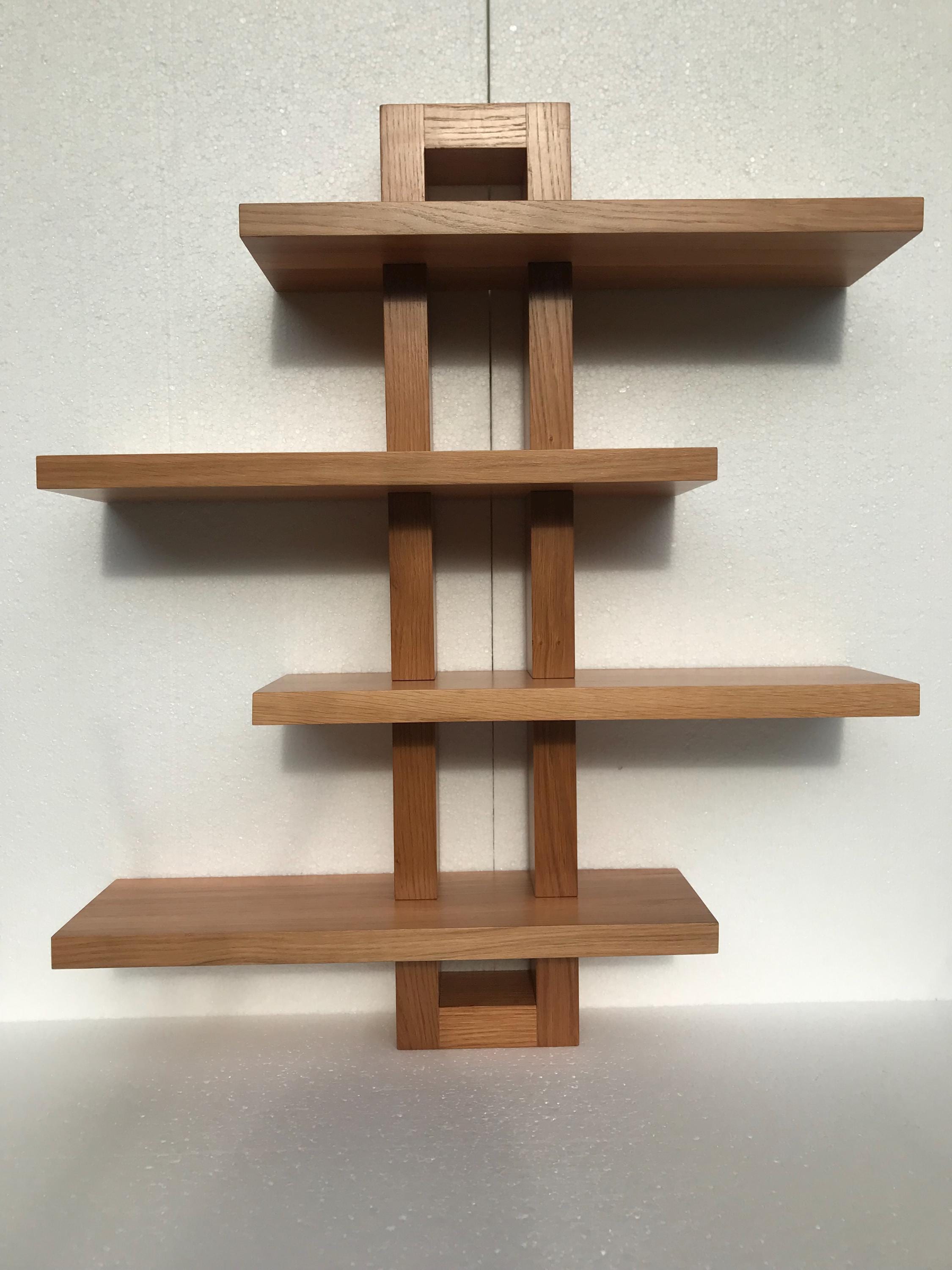 Handmade Oak Wall Shelf, Wooden Plant Display, Art Deco Style - Etsy