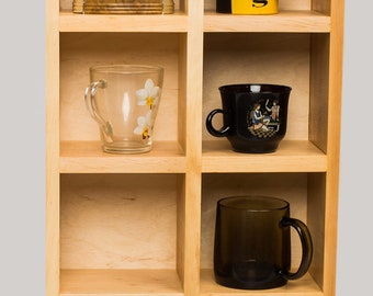 Coffee mug shelves, Tea cup shelf, Mug cubby,Wall mounted shelves,Mug wall shelf
