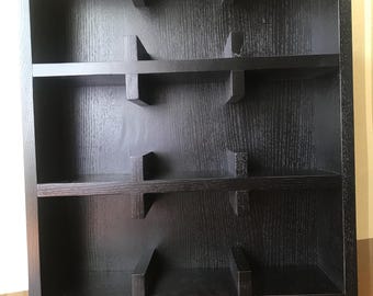 Coffee mug shelves, Tea cup shelf, Mug cubby, Wall mounted shelves, Mug wall shelf, Cup cubby, Wood stain, Varnish, Wooden display cubby