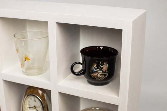 Coffee Mug Shelves, Tea Cup Shelf, Mug Cubby, Wall Mounted Shelves, Mug  Wall Shelf, Cup Cubby, Varnish, Wooden Display Cubby, Teetasse Regal 