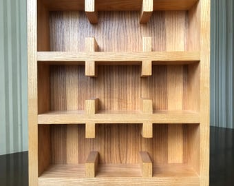 Handmade Wooden Coffee Mug Shelf, 9-Cube Tea Cup Cubby