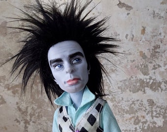 Monster High Repaint Doll " Nick" inspiriert von Nick Cave