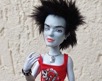 Monster High Repaint Doll "Sid"- Style Punk London '78, Sid Vicious, Sex Pistols