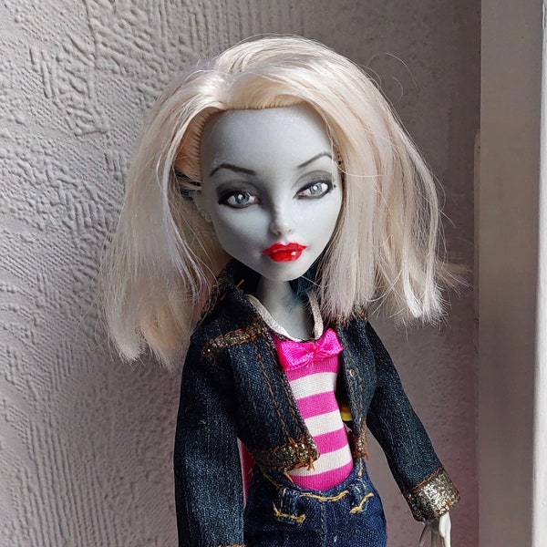 Monster High Repaint Doll "Blondie" inspiriert von Debbie Harry, ooak doll