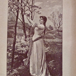 Romantischer Gedichtband zur Konfirmation, 1903 antik, Poesie, Jugendstil, Zeichnungen Bild 4