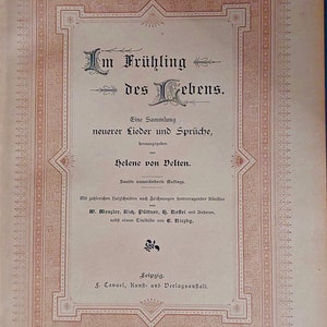 Romantischer Gedichtband zur Konfirmation, 1903 antik, Poesie, Jugendstil, Zeichnungen Bild 3