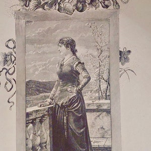 Romantischer Gedichtband zur Konfirmation, 1903 antik, Poesie, Jugendstil, Zeichnungen Bild 7