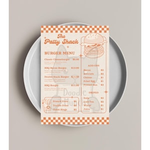Menú de Burger Shack / Juego de simulación / Descarga instantánea / Montessori