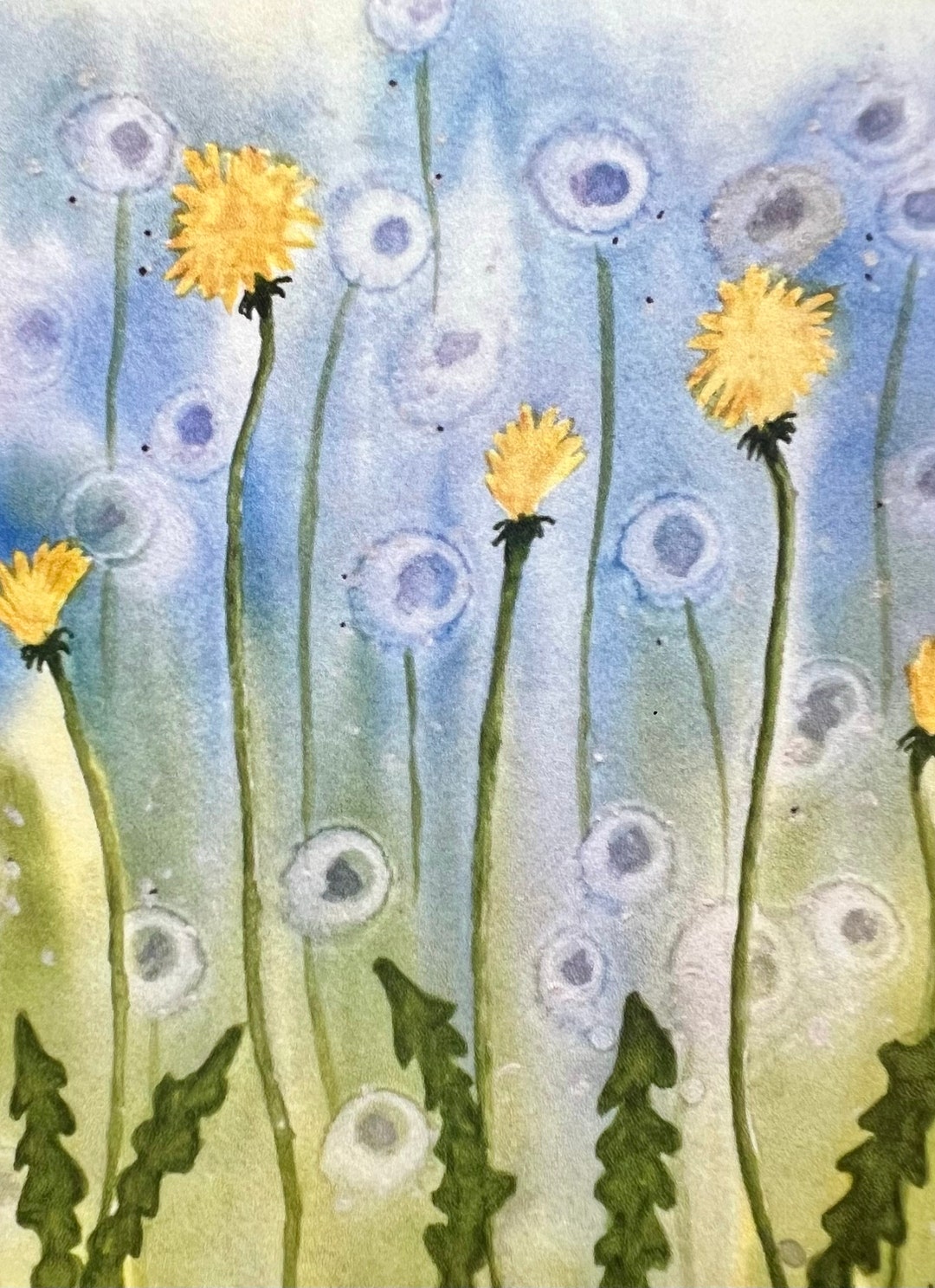Dandelion Sticky Notes Delicate Dandelions Note Card - Etsy