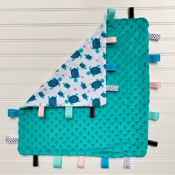 Turtle Tag Blanket Small Baby Blanket Etsy Canada