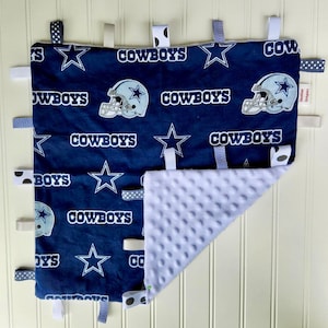 Dallas Cowboys Themed Tag Blanket - Small Baby Blanket