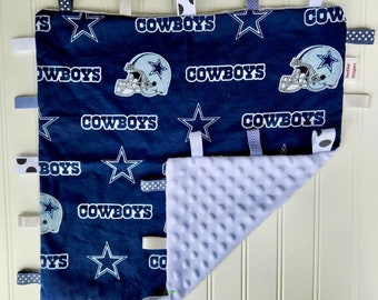 Dallas Cowboys Themed Tag Blanket - Small Baby Blanket