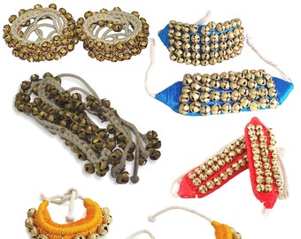 Indian Traditional Bharatnatayam Anklets Bells Ghungroo Payal Salangai Bharatnatyam, Kuchipudi Kathak Classical Dance Jewelry  -Pair