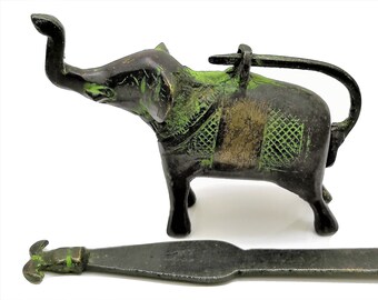 Unique Collectible Combination Door Security Lock with 2 Key Handmade Antique Design Vintage Elephant Shape lock Brass Elephant Lock
